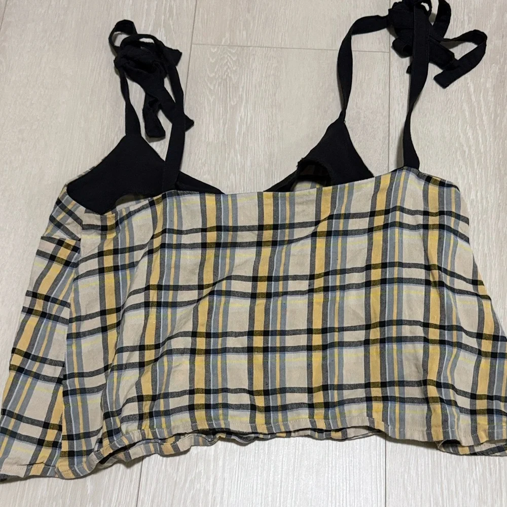 Anthropologie Eve Graver Plaid Camisole with Bow Straps 🐣 - Picture 7 of 7